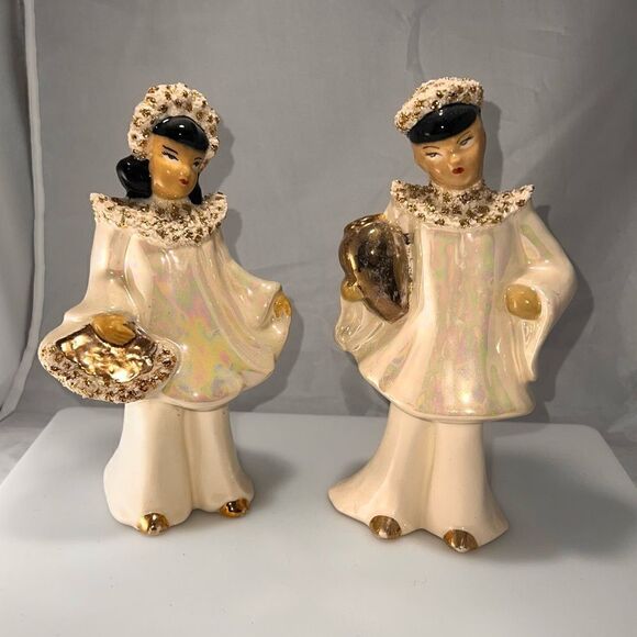 Set of mid century Asian ceramic figurines - Picture 1 of 6